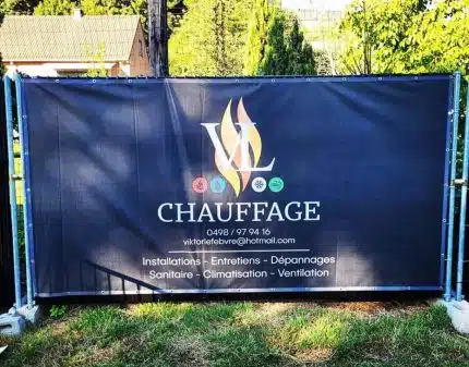 Bâches pour barrières de chantier (HERAS)