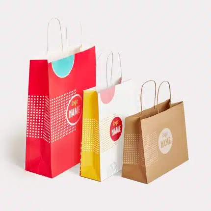 Sacs en papier avec anses torsadées