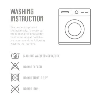 Washing instructions 40 degrees