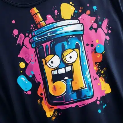funny cartoon drink cup t shirt design scaled 1